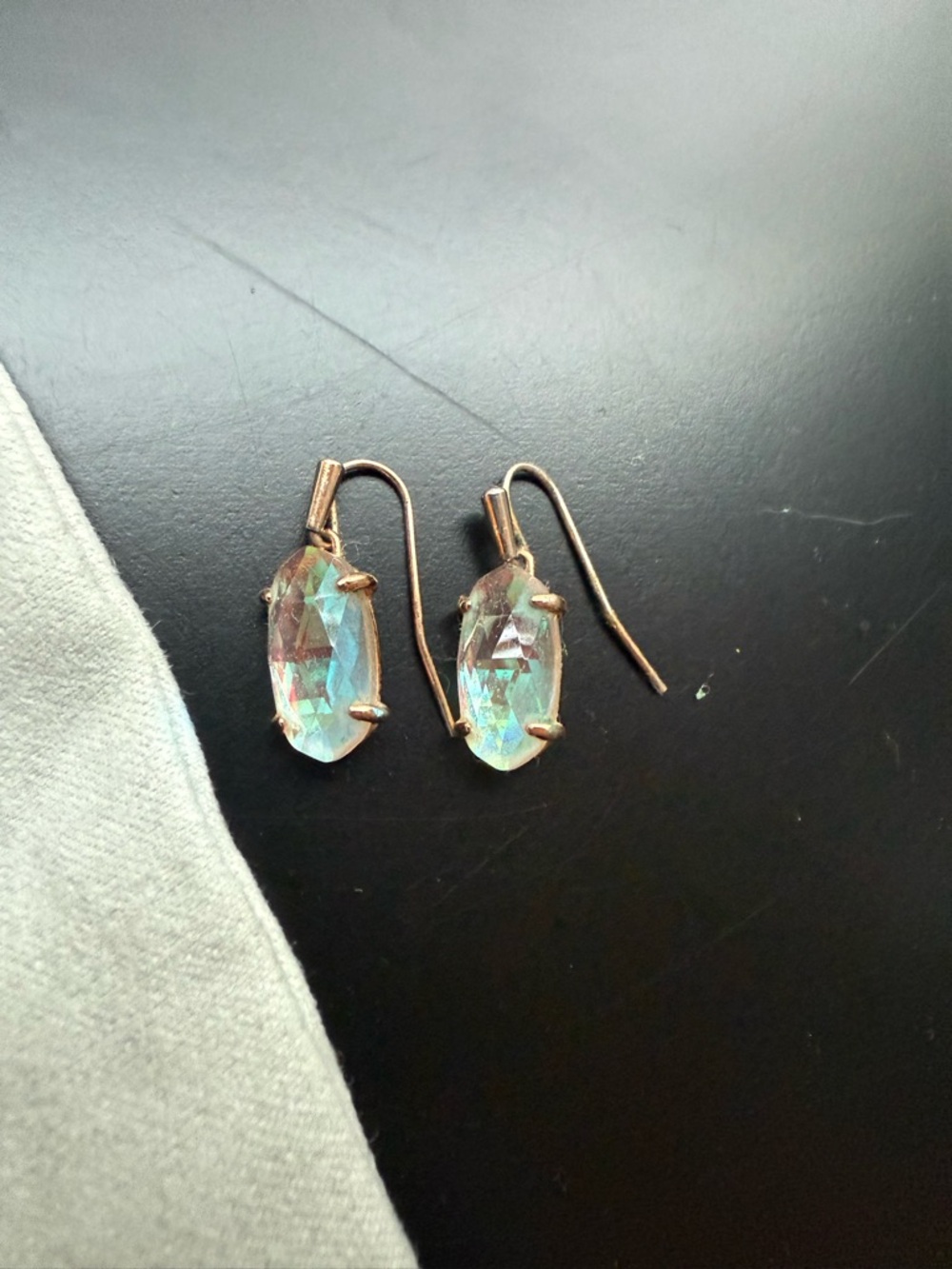 Kendra Scott Iridescent Teardrop Dangle Earrings - Rose Gold - Picture 2 of 2